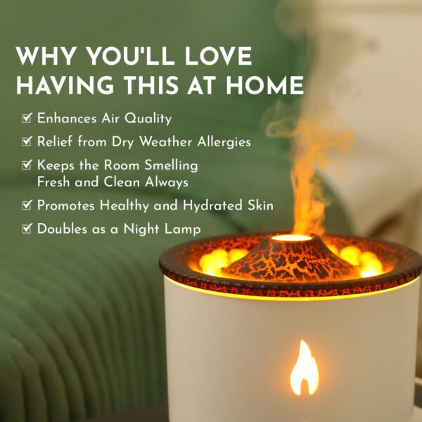 LavaGlow Diffuser – Volcano-Inspired LED Humidifier - Image 5
