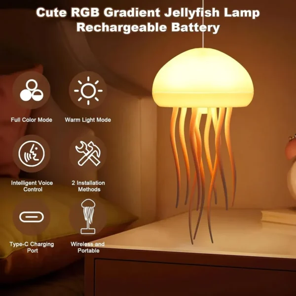 JellyFish Glow Lamp with Lifelike Movements - Image 2