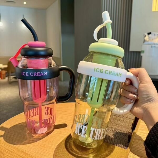 IceCreamTumbler – 1300ml Summer Bottle with Handle & Straw - Image 10