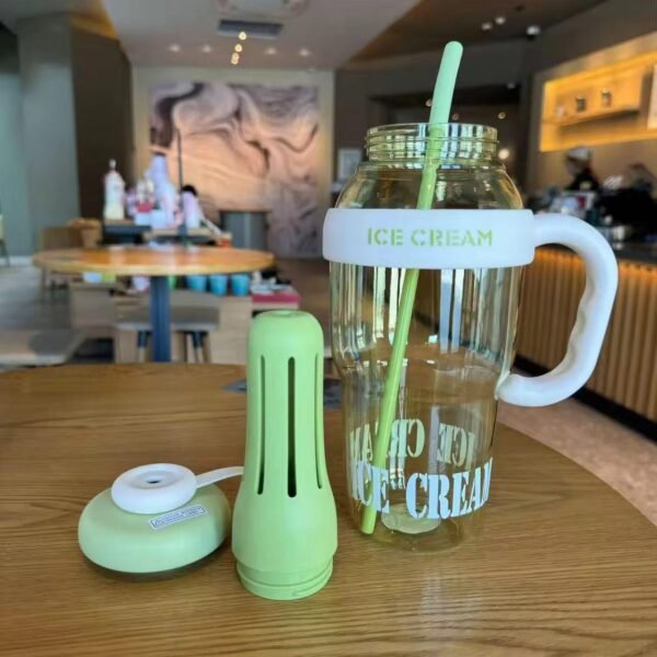 IceCreamTumbler – 1300ml Summer Bottle with Handle & Straw - Image 8